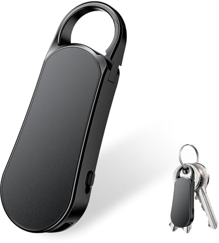 Ponovo 32GB Grabadora de Voz Diseño Llavero con Carcasa Metálica | Funcionamiento con Un Botón, Audio Hi‑Fi 1536 kbps y Activación por Voz, Ideal para Entrevistas y Reuniones