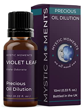 Mystic Moments | Violet Leaf Absolute Oil Dilution 10ml | 3% Viola Odorata in Jojoba | Fresh Green Floral Aroma | French Solvent-Extracted | Skincare & Aromatherapy Blend | Pre-Diluted