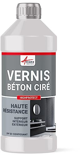 ARCANE INDUSTRIES Vernis bi-composant Ultra résistant HIGHPROTECT : béton ciré, Plan de Travail, extérieur - 2 m