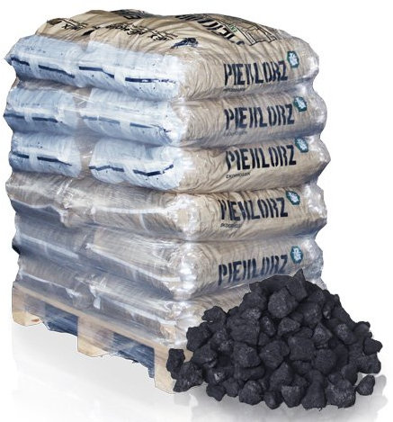 PALIGO Kokskohle Mittel 20-40mm 25kg x 12 Sack 300kg 1 Palette Steinkohle Nusskohle Schmiedekohle Schmiedekoks Heizkohle Kesselkohle Esskohle Fettkohle Fettnuss Kohle Koks Kamin Ofen Anmag