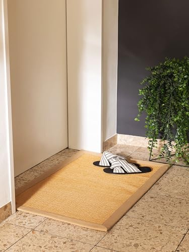 benuta Nest Sisal Naturfaser Teppich Sana - Beige 40x60 cm - Robuster Teppich für Esszimmer & Wohnzimmer - 100% Sisal Naturfaser - Zeitloses Design