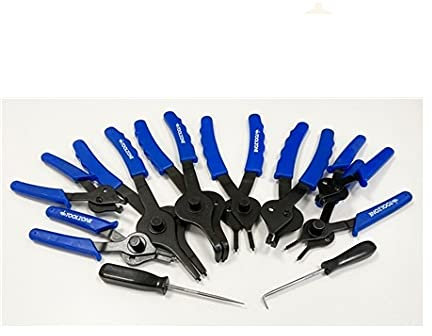 11 Piece Heavy Duty Internal & External Circlip Plier Tool Set Snap Ring Pliers