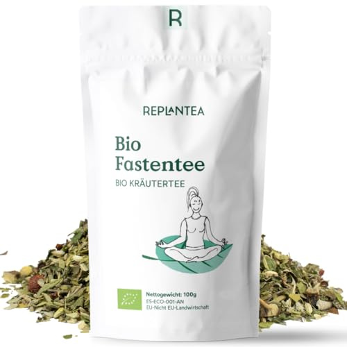 REPLANTEA BIO Fastentee Lose 100g | Kräutermischung für Fastenkur & Detox | Mit Mate, Brennnessel & Mariendistel | Stoffwechsel Anregend