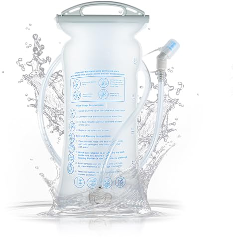 1.5L Hydration Bladder for Running & Cycling – BPA-Free Hands-Free Water Pack with Insulated Drinking Tube, Leak-Proof Bite Valve, Lightweight Design for Marathon, Hiking & Outdoor Sports