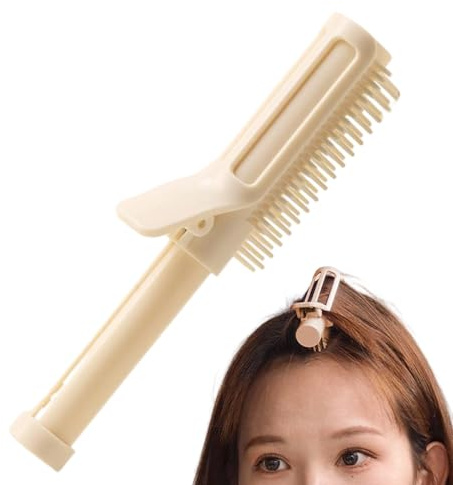 Hiemible Pettine Arricciacapelli | Accessorio Portatile Resistente al Calore | Spazzola per Arricciare i Capelli,Per Donne Famiglia Amici Appassionati Bellezza Casa Salone Feste Indoor