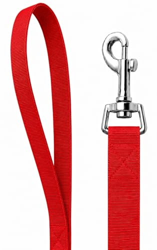 AKORD Strong Nylon Dog Pet Lead Leash, Red