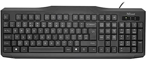 Trust ClassicLine UK Tastatur USB QWERTY UK Englisch Schwarz - Tastaturen (Standard, Verkabelt, USB, QWERTY, Schwarz)