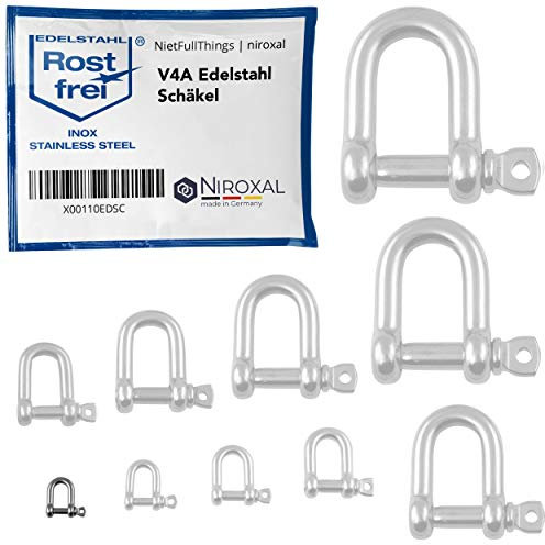 NietFullThings 20 Pieces 4-mm Acciaio Inossidabile grillo Rotondo da V4A Forma Corta Dritta e Robusta carico di Rottura 700 kg Grilli 4x14-mm