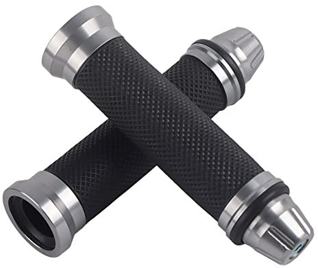 1 par de puños de Manillar de Bicicleta, Motocicleta empuñadura Cubierta Bicicleta manija Barra Accesorio de Ciclismo(Titanio) Empuñadura Moto