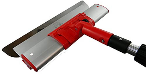 Komplettes Profi-Set: Flächenspachtel 60 cm + Adapter + Teleskopstange 120-220 cm, Austauschbares und sehr langlebiges Blatt 0,3 mm ErgoPlane CT01