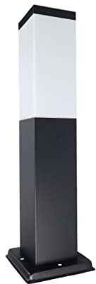 LumenTEC LED Borne Lumineuse, 1-Flamme Lampe de Chemin LED, Lanterne de Jardin en Aluminium IP44 230V 45cm (45cm 290 Noir)