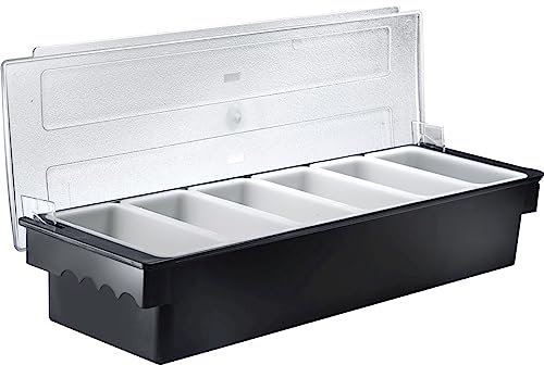 Westmark Barra de especias/frutas Pano – práctica caja de frescor para bar, buffet y catering, caja de frescor con tapa, 6 compartimentos de 400 ml cada uno – ABS, sin BPA