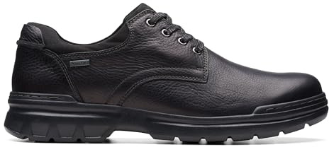 Clarks Rockie Walk Gore-Tex Leather Shoes in Black Size 9