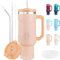 BOGI 40oz Tumbler with Straw and Lid,Leakproof Travel Mug with Handle,Double Walled Stainless Steel Tumbler with 2 in 1 Air Tight Lid,Reusable Insulated Cup for Cold and Hot Drinks Idea Gifts | VCream