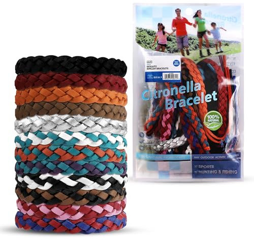 ASAB 12 Pack Mosquito Repellent Bracelet Mosquito Bands for Adults Kids 300 Hour Protection Safe for Skin Insect Repellent Bracelet Deet Free Natural Peppermint Eucalyptus and Citronella Oils