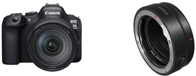 Canon EOS R6 Mark II Full Frame Mirrorless Camera & RF 24-105mm F4L IS USM | 24.2-megapixels & 2971C005 Bayonet adapter EF-EOS R, black