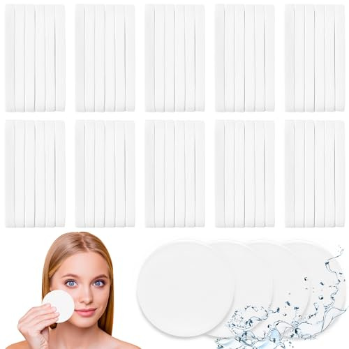 120 Pcs Facial Sponges Compressed,Facial Cleansing Pads,Natural Cosmetic Spa Sponges for Facial Cleansing,Exfoliating Face Sponges for Makeup Removal,Washing