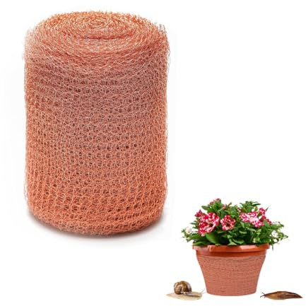 Auriselle Bande cuivre Anti-limaces, 12.7cm x 6m Limaces Hautes Double Couche Contre Snail Fil Clôture Métal Résistant Copper Tape Filet Défense Anti Nues