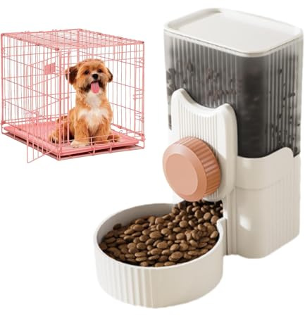 Dispensador de comida para conejos - Dispensador de agua para jaula de perro para conejo | Cuenco de comida para mascotas de recarga automática para perros, gatos, conejos, chinchillas, erizos, hurone