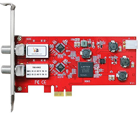 TBS-6902 - Carte PCIe Double Tuner TV pour la réception Satellite DVB-S/S2 - HDTV réception - Regarder et enregistrer 2 Chaînes/Transponders en même Temps