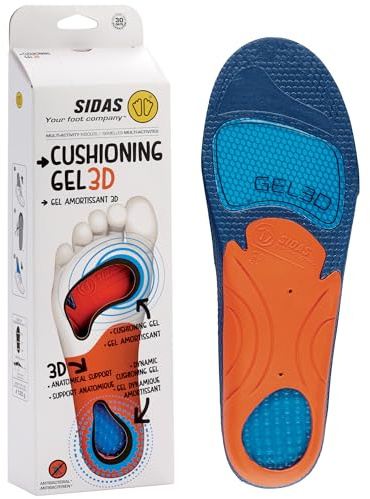 Sidas - Semelle Cushioning Gel 3D , forme 3D anatomique