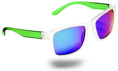 Eyelevel DYLAN Sunglasses for Boys - Crystal and green frame Sunglasses - 100% UVA/UVB Protection - For Boys 3-8 years