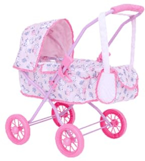 Peppa Pig - Cochecito de muñecas clásico - Incluye Bolso - Plegable - Altura Carrito 57 cm (Deqube 931PEPA3939)