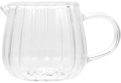 Lurrose Piccola Brocca In Brocca Trasparente Per Lattiera Brocca Per Latte Creativa Brocca Per Servire Salsa Caffè Latte 60 Ml