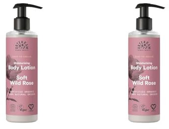 Urtekram Bio-Bodylotion - Soft Wild Rose Feuchtigkeitsspendend Körperlotion aus biologischen und natürlichen Inhaltsstoffen (245 ml, 2er Pack)