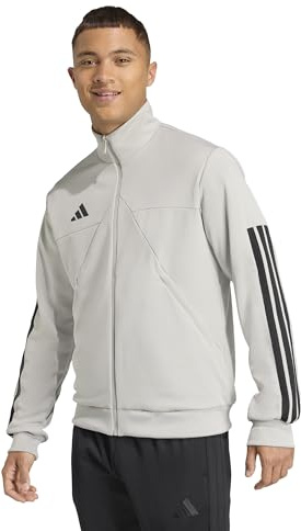 adidas Men's Tiro Wordmark Track Top, Metal Grey/Black, Medium