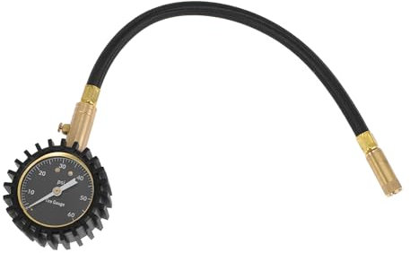 RATCHROLL 1 Pc Misuratore di Pressione Universale per Pneumatici 0-60 PSI 2.56 Pollici Misuratore di Pressione Digitale con Manicotto per Ruote Misuratore di Pressione per Moto SUV Camion