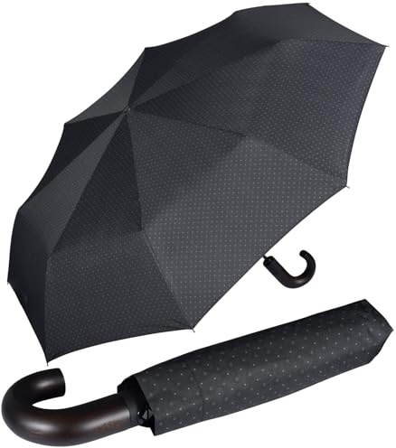 Doppler Parapluie de poche Fiber Magic Big Chester pour homme avec ouverture et fermeture automatique, Gris points, 103 cm