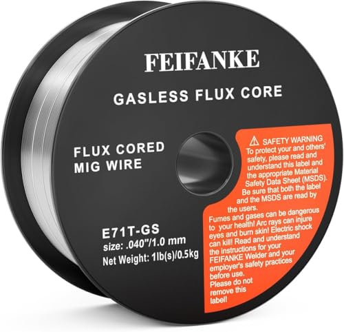 FEIFANKE Fülldraht Ohne Gas 1.0MM 0.5KG E71T-GS Universal Schweißdraht MIG MAG Drahtrolle