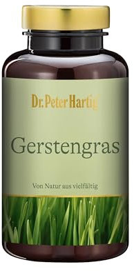 Dr. Peter Hartig Gerstengras, eine Vielzahl an Vitaminen, Mineralstoffen, 120 Kapseln, 60-Tagevorrat, vegan, lactose-, gluten-, hefefrei