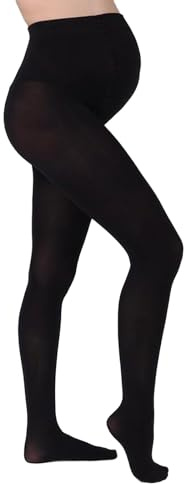 Mayoii 200D Maternity Tights, Opaque Microfiber Pregnancy Pantyhose with Support & Plus Size Tights Control Top for Women
