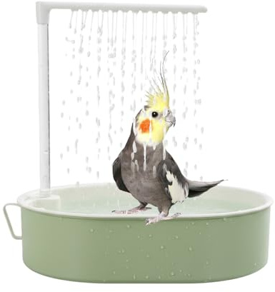 Fågeldusch Automatisk Fågeldusch Med Rinnande Vatten | Med Pump Och Rinnande Vatten Cockatiel Bad För Cockatiel Små Mellanstora Utomhus Inomhus Balkong Patio