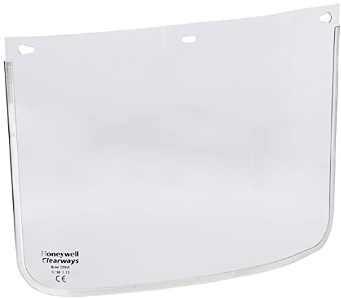 Honeywell Clearways Visor CV84A with Clear Shade Lens Color, Acetate Lens Material, Lightweight, Extra Protection Against Chemicals, 1002360 (1 Piece)