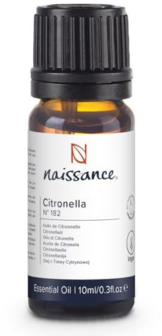 Naissance Citronella Ätherisches Öl (Nr. 182) - 10ml - 100% Naturreines Citronellaöl für Naturkosmetik, Aromatherapie, Duftlampe - Duftöl für Aroma Diffuser