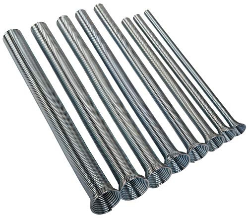 Imperial Tool 201F Spring Type Tube Bender Set of 8 for 1/4, 5/16, 3/8, 7/16, 1/2, 5/8, 3/4 and 7/8 O.D. tubing