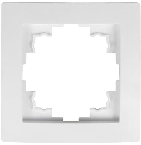 McPower 1-fach Rahmen | Flair | Einzelrahmen Steckdosenrahmen Schalterrahmen, Lichtschalter Abdeckrahmen weiß, matt