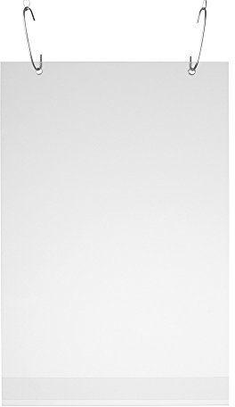 Sparpack - Sparset - 5 x Plakattasche DIN A1 Hochformat entspiegelt mit 2 Metallösen inkl. 10 Haken zum Aufhängen - Hochformat DIN A1 - Hart-PVC Plakattaschen