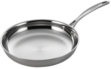 SCANPAN Fusion 5 Edelstahl-Bratpfanne Induction 26 cm | Mehrschichtaufbau | Pfanne für alle Herdarten | Bartpfanne mit bequemem Griff | Ofenfest