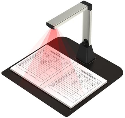 Professionell dokumentskanner, bärbar bokskanner, 18 miljoner linser, realtidsprojektion, automatisk fingerborttagning, automatisk korrigering med ett klick