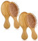 Kleine Haarbürste, 2 Stück Bambus Bürste, Holzbürste, Mini Haarbürste, Haarbürste Klein, Bambus Haarbürste für Reisen, Haarbürste Holz für Frauen Männer Kinder Alle Haartypen