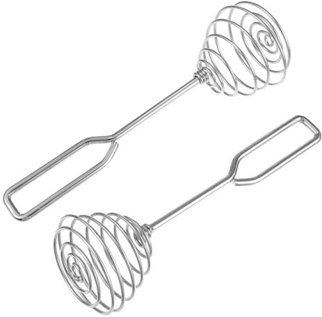 Cabilock Batteurs à Œufs En Acier Inoxydable 2 Pièces Poignée Carrée, Ustensiles Cuisine Multifonctions, Mélangeurs Domestiques Pratiques Cuisine Quotidienne