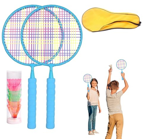 Set da badminton per bambini – Set da badminton per bambini, per interni ed esterni, per sport scolastici, giochi di famiglia, attività all'aria aperta, libero