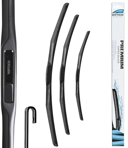 Wiptron Premium Wiper Blade Set fits: HONDA CIVIC MK 10 Hatchback (2017 Onwards) Durable, Aerodynamic Front and Rear Wiper Blades with Consistent All-Climate Efficiency