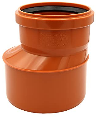 Ostendorf KG Rohr Übergangsrohr Reduziermuffe KGR DN 160 auf 125, PVC-hart, Orangebraun, SN 4, 121,5 mm, 1 Stück