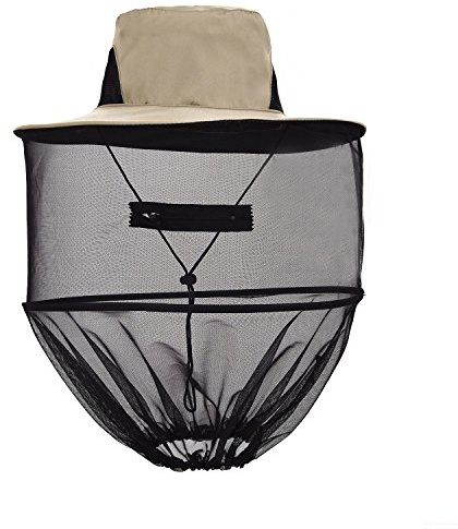 Moonlove Beekeeping Beekeeper Folding Hat Mask Face Mesh Net Anti-mosquito Fishing and Camping Fly Netting Headwear Mosquito Hat with Net Mesh Bee Bug Insect Mask Cap