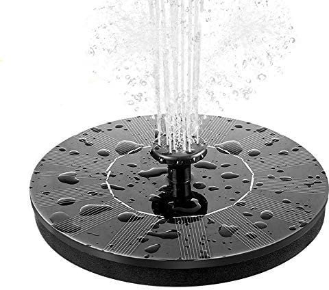 Solar Fountain Pump Circle Garden Solar Powered Water Pump Free Standing 1W Bird Bath Fountain Pump for Garden and Patio Solar Panel Kit Water Pump